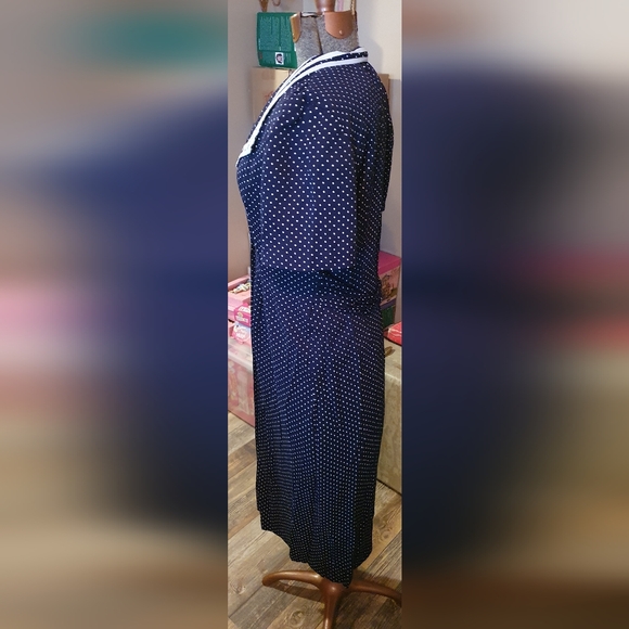 True Vintage polka dot dress miss derby petites - Picture 2 of 5
